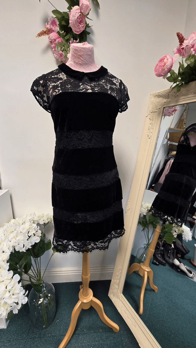 Black velvet dress